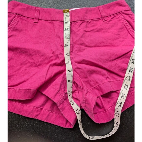 J. Crew Women Short 3.5" Solid Chino Pink Mid Rise Size 8 - Picture 5 of 10